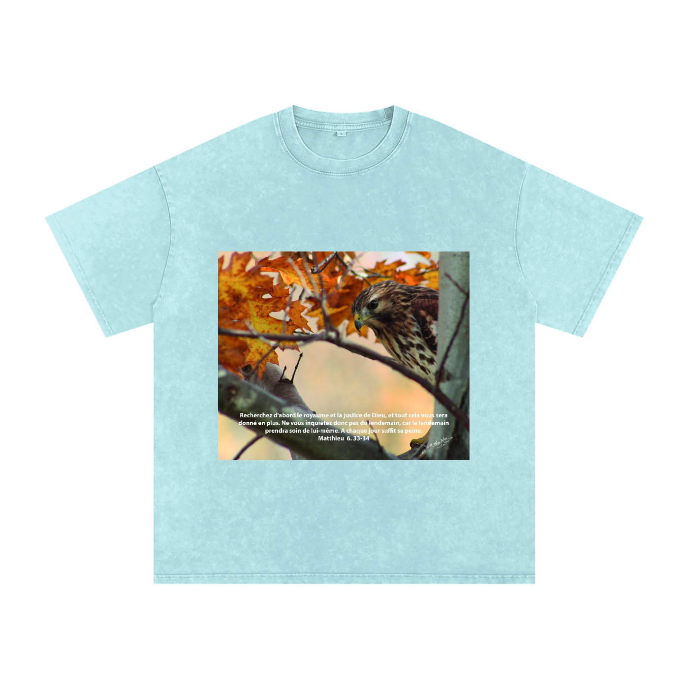 Buse Timide | Matthieu 6. 33-34 | Snow Washed Oversized Cotton T-Shirt