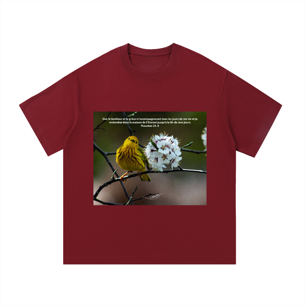 Paruline Jaune | Psaumes 23. 6 | Essential Cotton T-Shirt