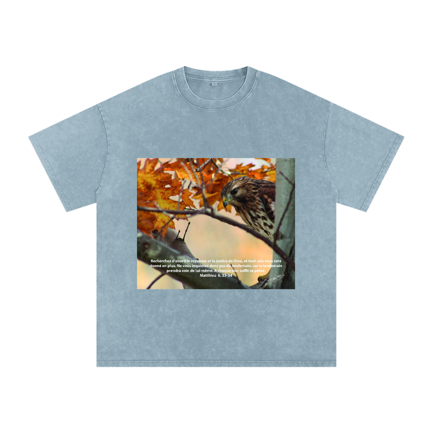 Buse Timide | Matthieu 6. 33-34 | Snow Washed Oversized Cotton T-Shirt