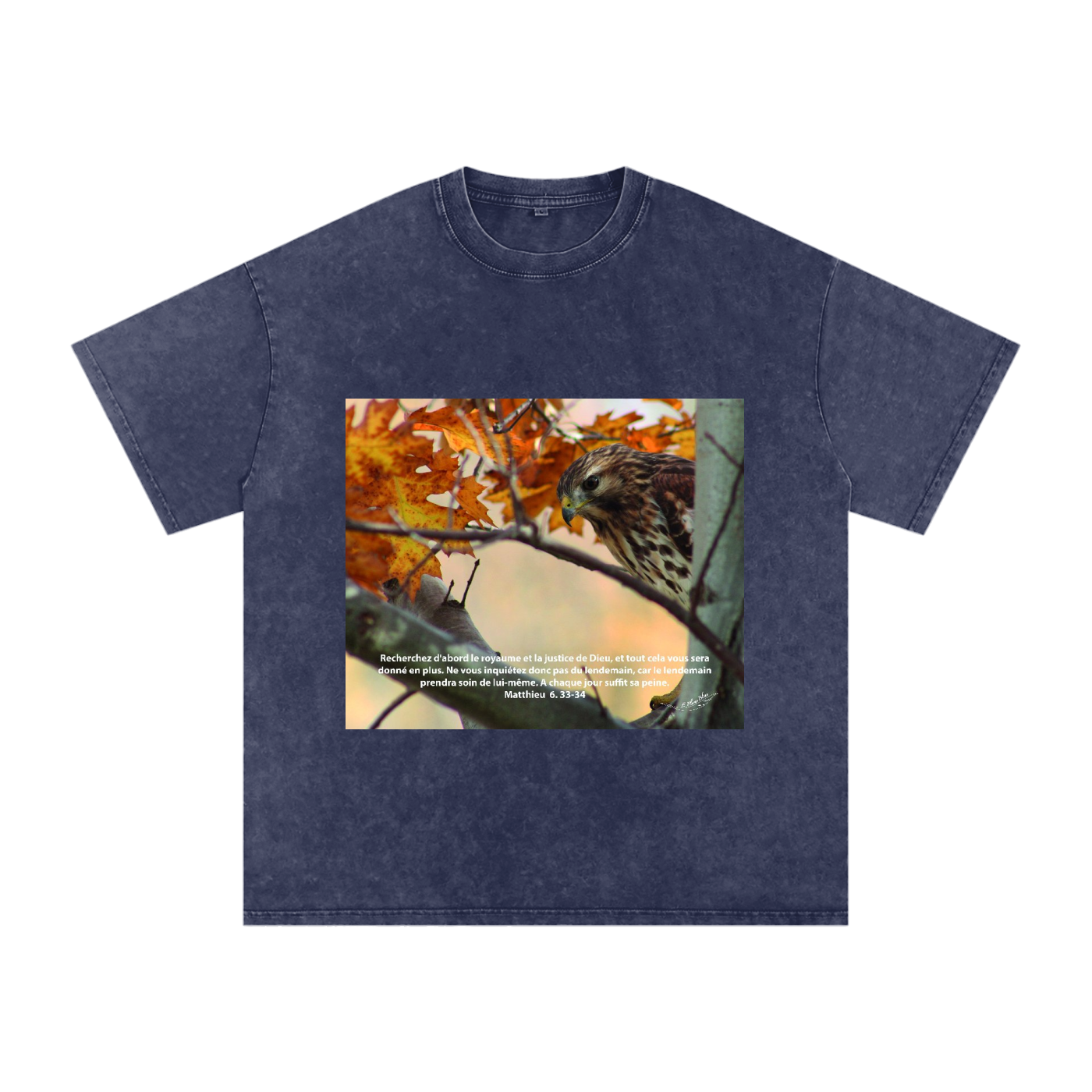 Buse Timide | Matthieu 6. 33-34 | Snow Washed Oversized Cotton T-Shirt