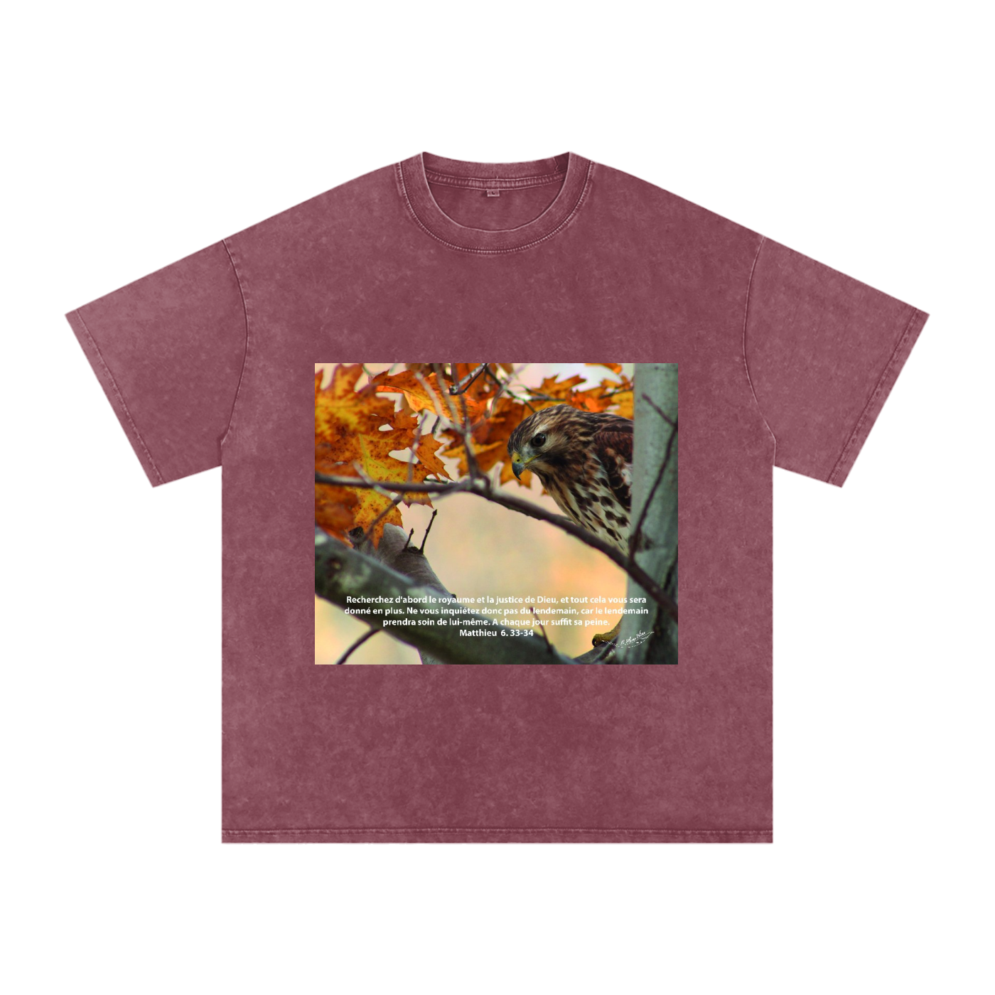 Buse Timide | Matthieu 6. 33-34 | Snow Washed Oversized Cotton T-Shirt