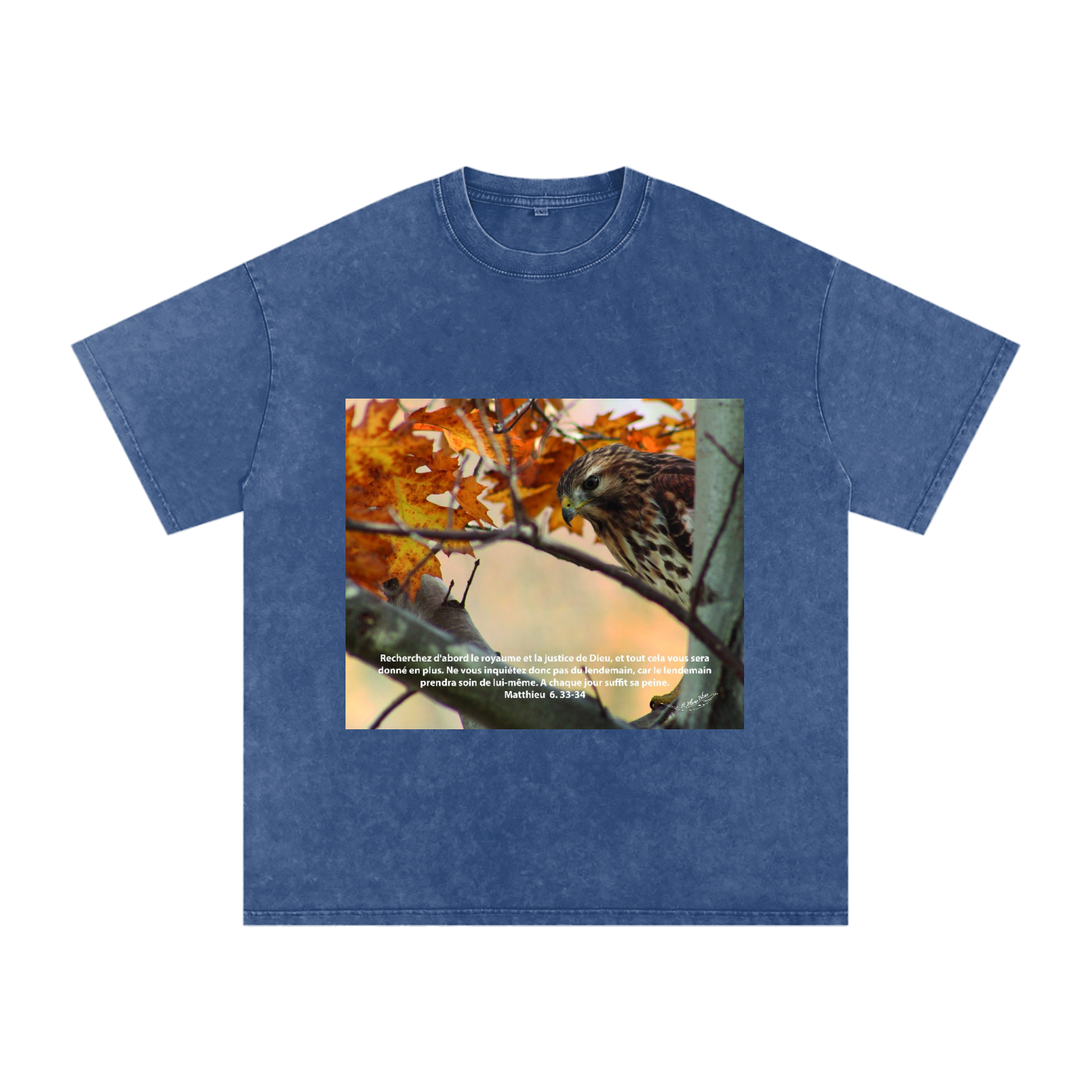 Buse Timide | Matthieu 6. 33-34 | Snow Washed Oversized Cotton T-Shirt