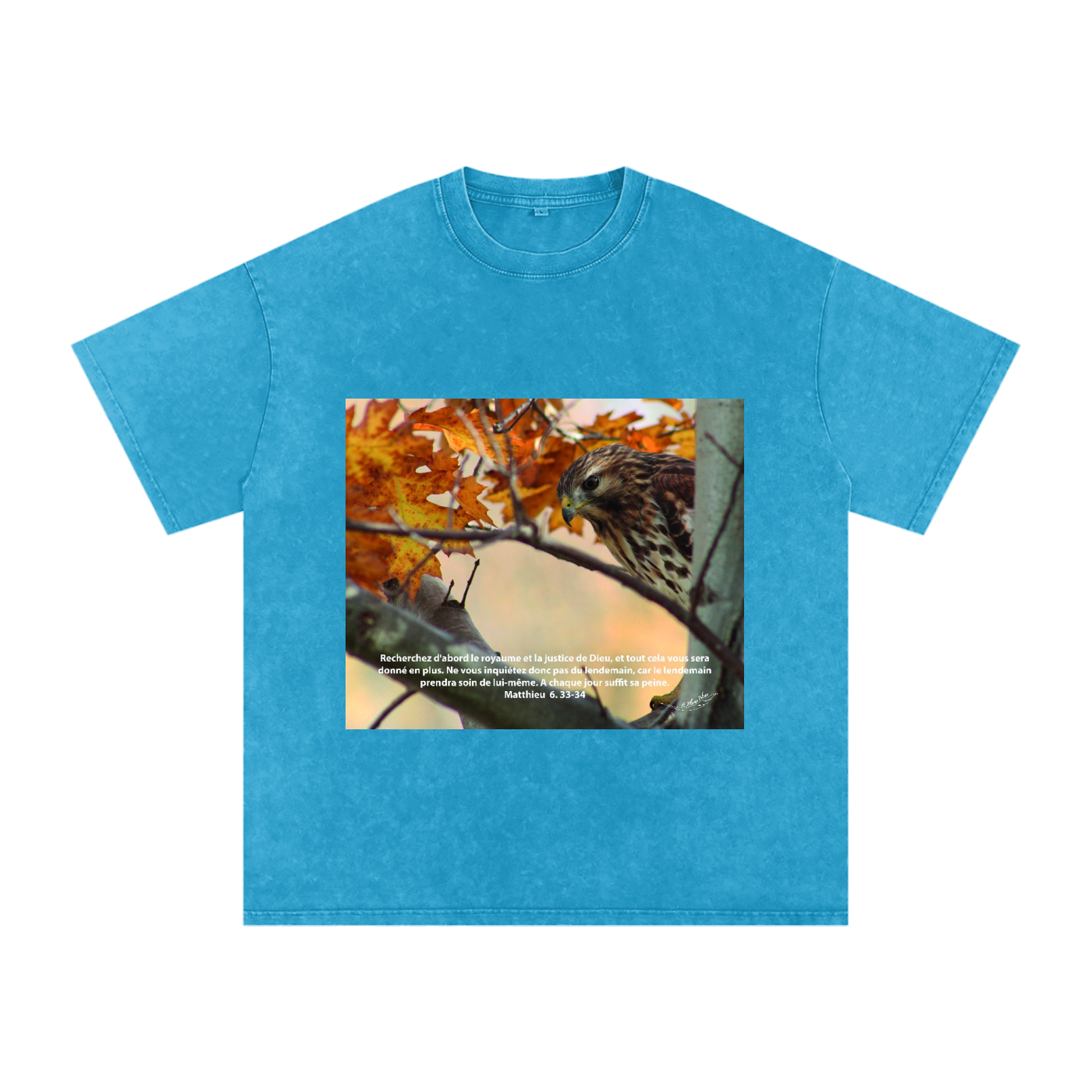 Buse Timide | Matthieu 6. 33-34 | Snow Washed Oversized Cotton T-Shirt