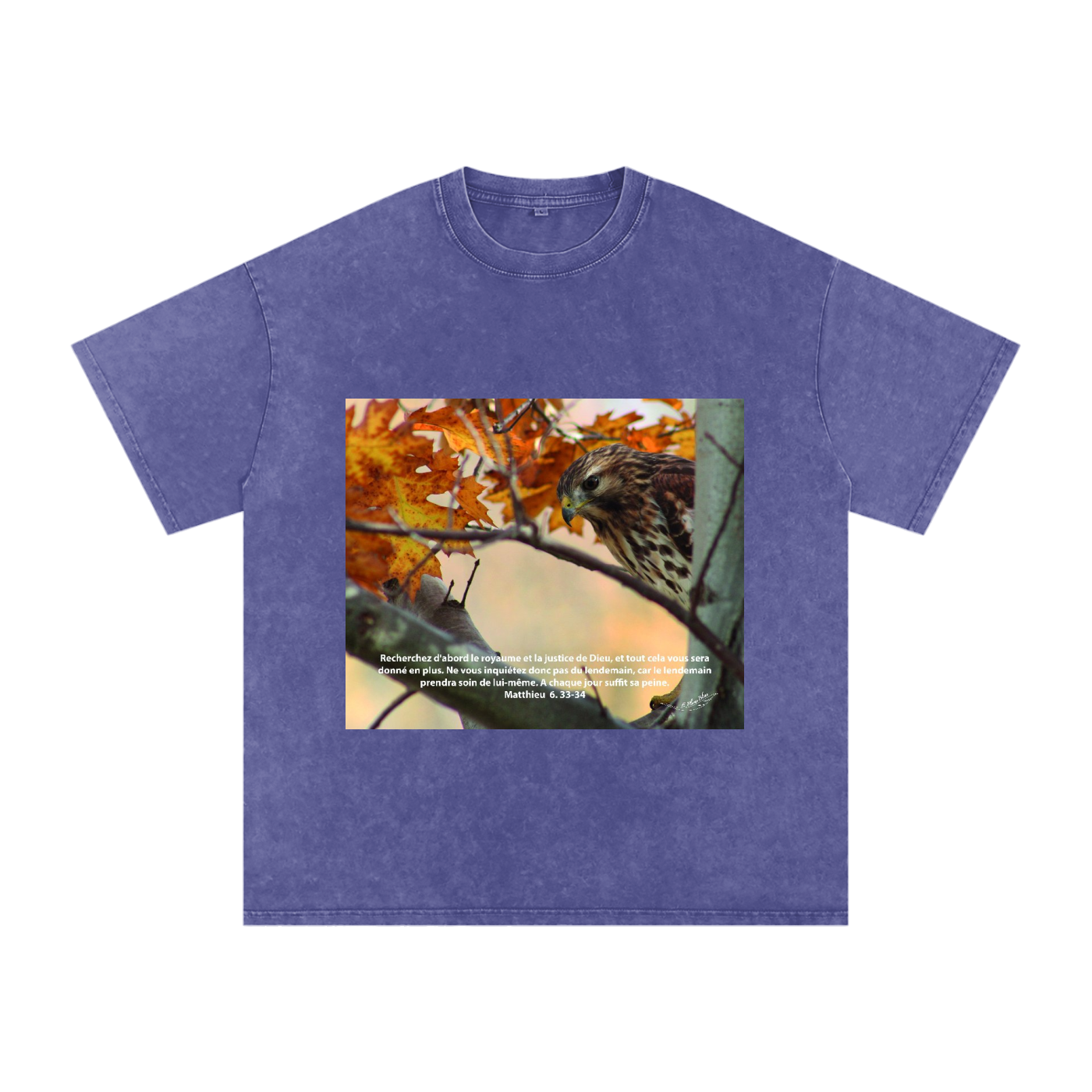 Buse Timide | Matthieu 6. 33-34 | Snow Washed Oversized Cotton T-Shirt