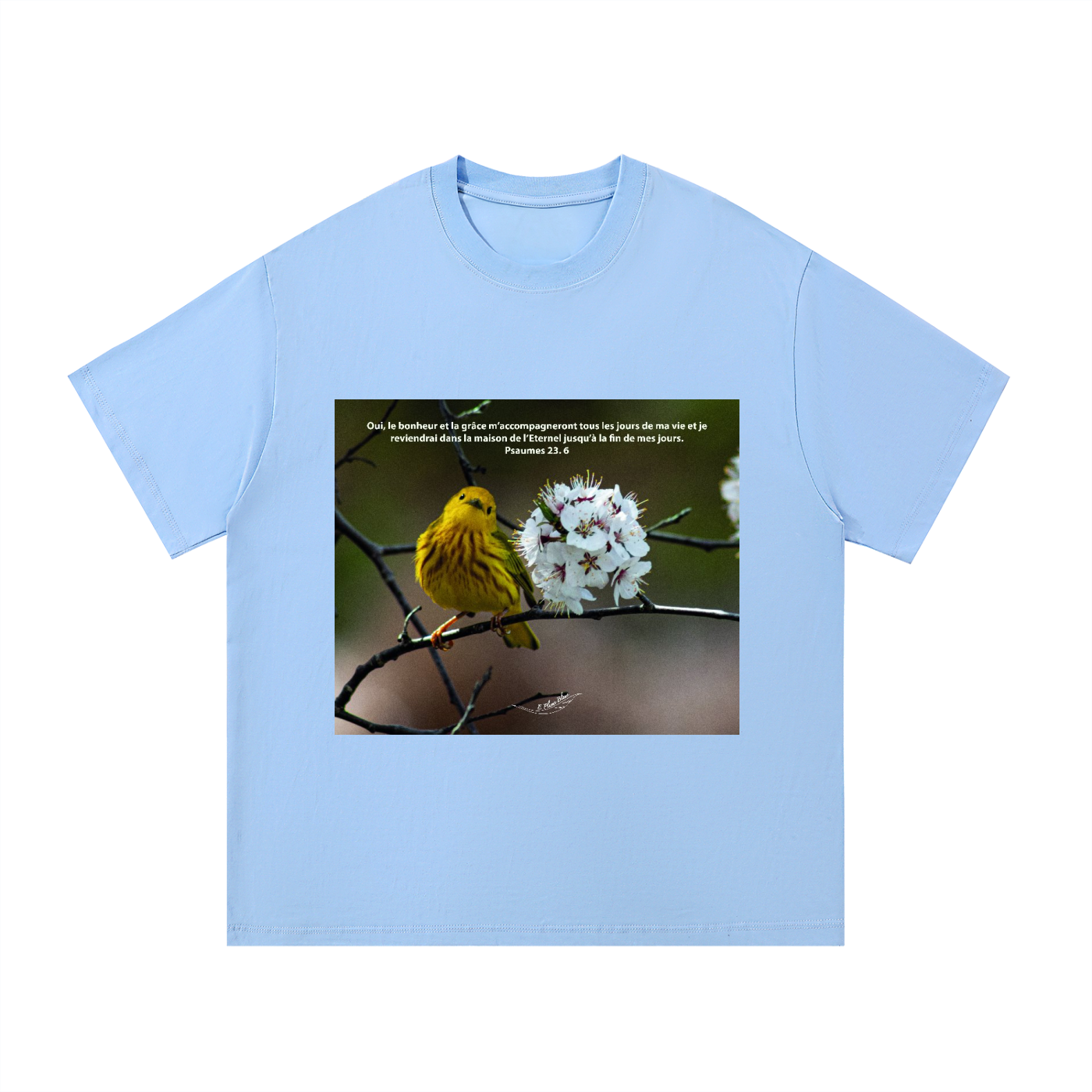 Paruline Jaune | Psaumes 23. 6 | Essential Cotton T-Shirt