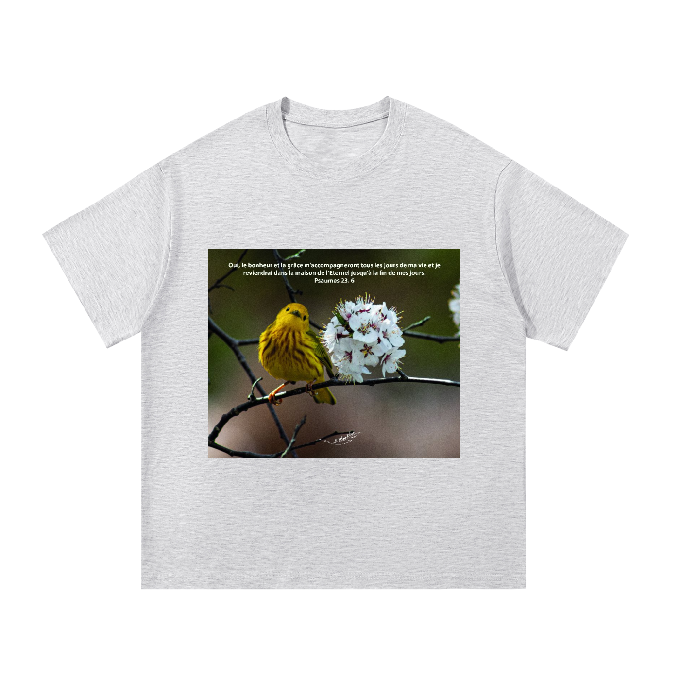 Paruline Jaune | Psaumes 23. 6 | Essential Cotton T-Shirt