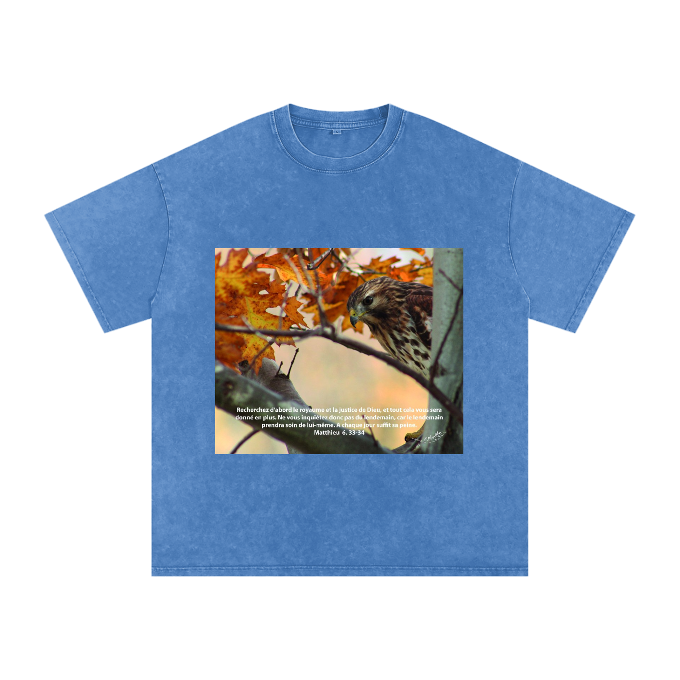 Buse Timide | Matthieu 6. 33-34 | Snow Washed Oversized Cotton T-Shirt