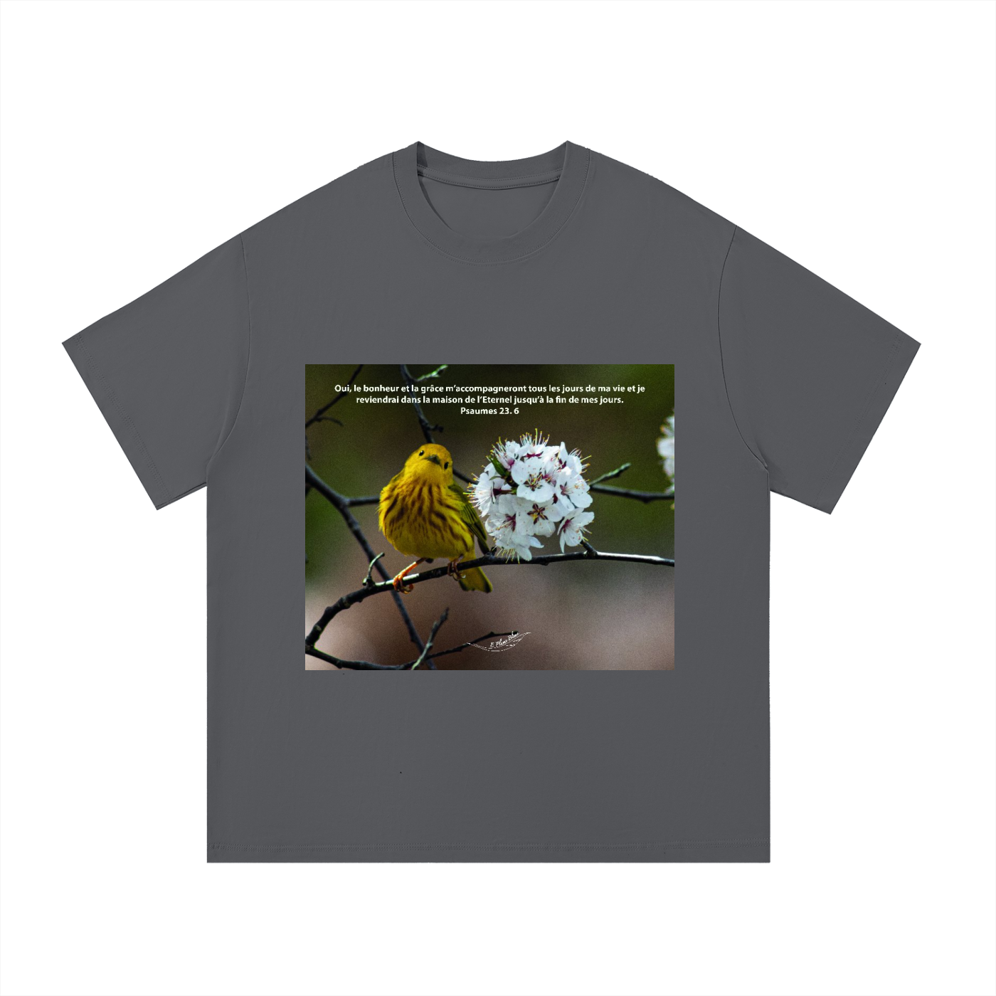 Paruline Jaune | Psaumes 23. 6 | Essential Cotton T-Shirt