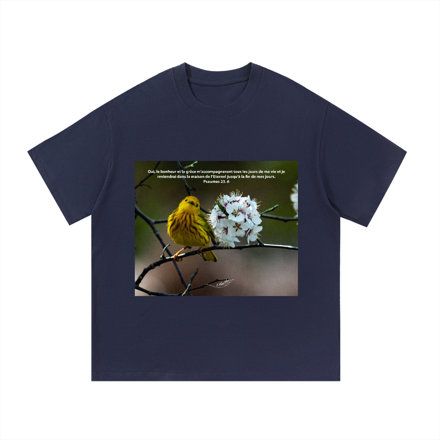 Paruline Jaune | Psaumes 23. 6 | Essential Cotton T-Shirt